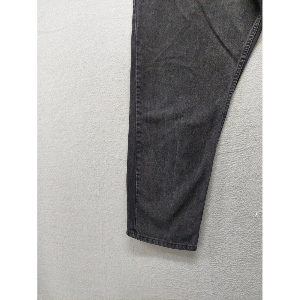 Wrangler Men Denim Jeans 42X30 Black Zip Button 5 Pockets High Rise Logo Outdoor - Picture 4 of 16